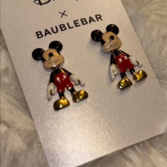 NEW Disney x BaubleBar Mickey Mouse Dangle Earrings - Picture 3 of 4